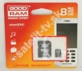 GOODRAM 8GB SDHC Micro Secure Digital + MS Pro Duo adapter, Clas